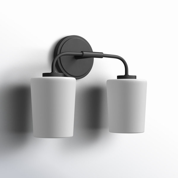 Marshmallowです Fitz 2 Light Frosted Dimmable Vanity Light & Reviews | Joss